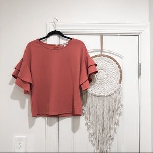 **currently unavailable** Blush Pink Ruffle Top 🌷